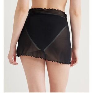 Sheer Black Swim Skirt